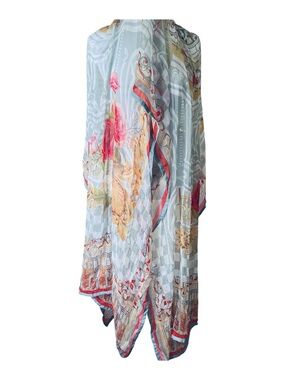 🧣 Large Gul Ahmed Signature
Chiffon vibrant floral print wrap ,90”x39”